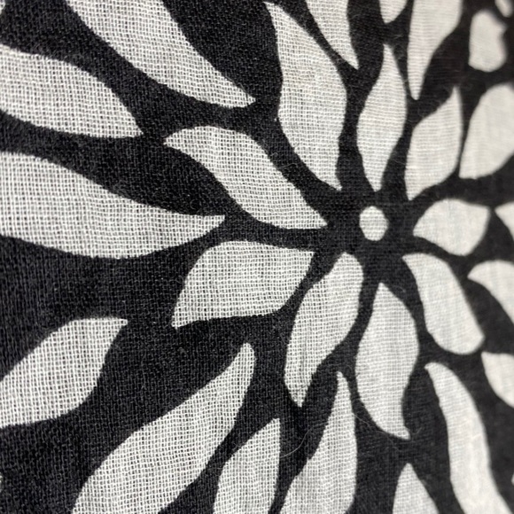 Jane Ashley Black & White Floral Tiered Dress Size Large - Picture 5 of 8